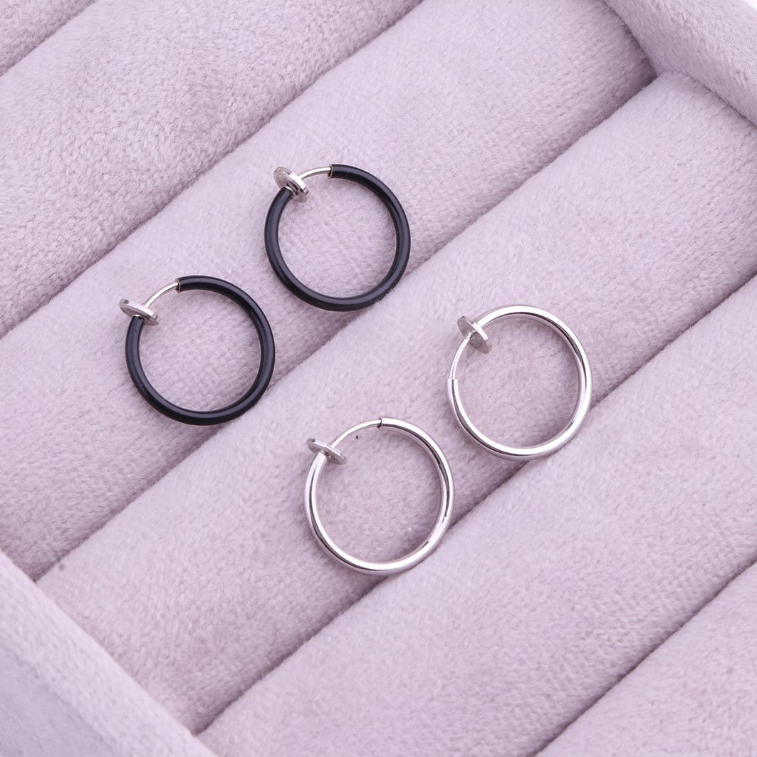 گوشواره حلقه ای فیک با چفت فنری