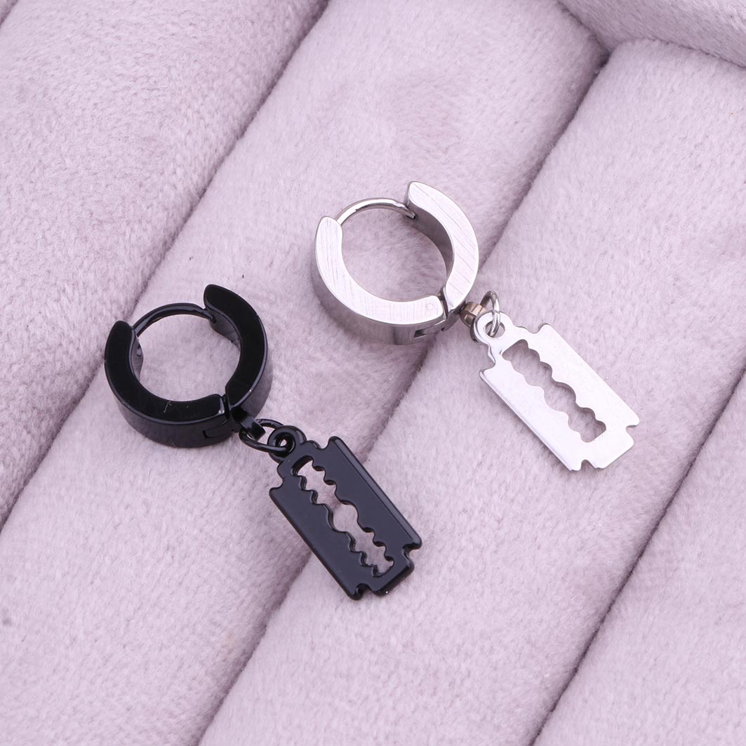 گوشواره حلقه ای تیغ استیل
