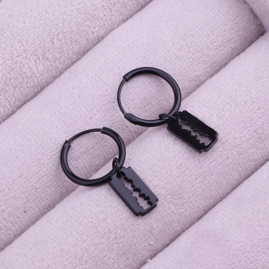 گوشواره حلقه ای استیل تیغ
