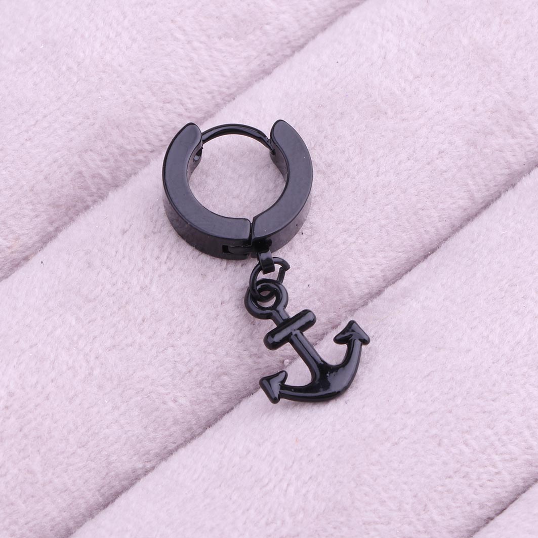 گوشواره حلقه ای با آویز لنگر