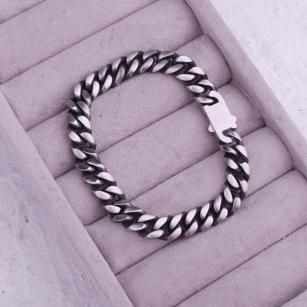 دستبند استیل کارتیه Cartier سیاه قلم درشت