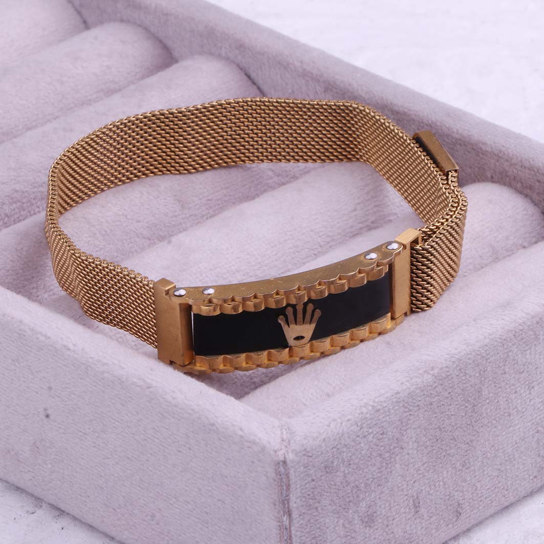 دستبند مگنتی رولکس Rolex طلایی با حک اصلی