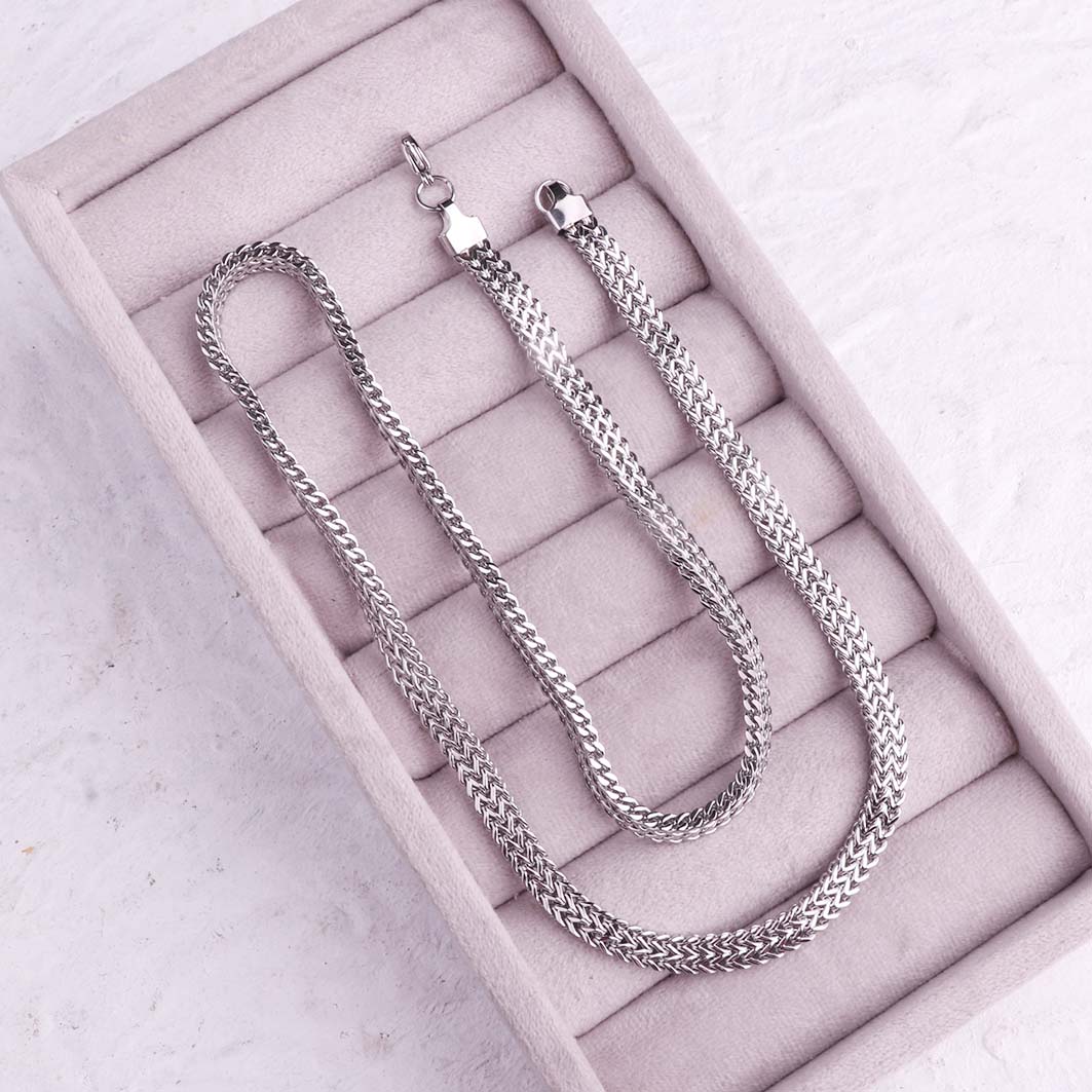 گردنبند استیل مردانه گندمی کارتیه - Cartier